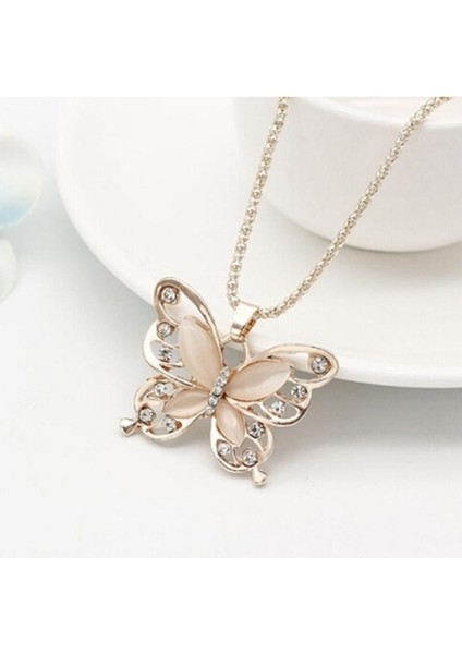 Moda Kadın Kelebek Şık Kazak Mizaç Kolye (Yurt Dışından) fırsatları