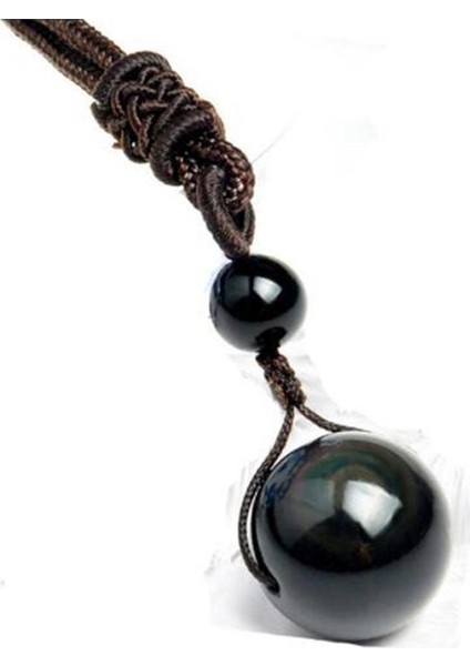 Unisex Doğal Obsidyen Transfer Boncuk Obsidyen Kolye (Yurt Dışından) fiyatları