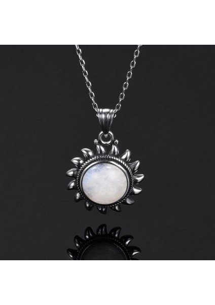 Doğal Aytaşı Takı Kadın Güneş Şekli Eski Moda Kadın Kolye (Yurt Dışından) fiyatları