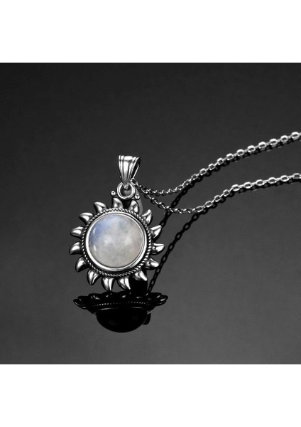 Doğal Aytaşı Takı Kadın Güneş Şekli Eski Moda Kadın Kolye (Yurt Dışından) fırsatları