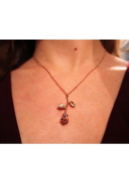 Yeni Gül Altın Çiçek Gerdanlık Bildirimi Collier Kadınlar Charm Takı Kolye (Yurt Dışından) modelleri