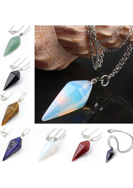 Taş Kristal Sarkaç Şifa Maden Çakra Reiki Için Kolye (Yurt Dışından)