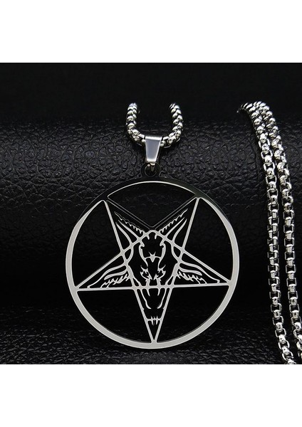 Tılsım Paslanmaz Çelik Keçi Şeytani Lucifer Yama Collier Homme Kolye (Yurt Dışından) fırsatları