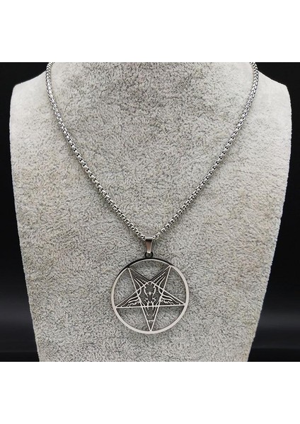 Tılsım Paslanmaz Çelik Keçi Şeytani Lucifer Yama Collier Homme Kolye (Yurt Dışından) indirimleri