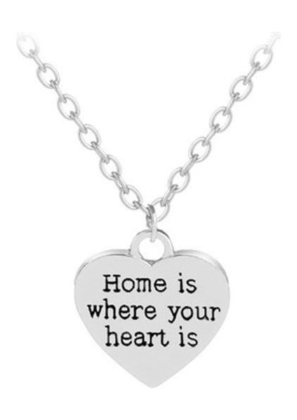 Moda Kadın Mektup Alıntı Ev Kalbinizin Isquot Olduğu Yerdir Kalp Şeklinde Neckl Kolye (Yurt Dışından) fiyatları