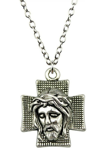 Wyısywg 1 Adet Metal Zincir Erkek Moda Isa Çarmıhta 28X22MM Kolye (Yurt Dışından)