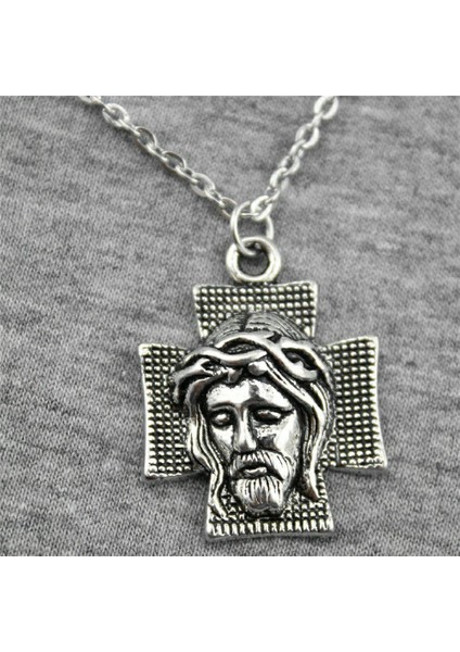 Wyısywg 1 Adet Metal Zincir Erkek Moda Isa Çarmıhta 28X22MM Kolye (Yurt Dışından) modelleri