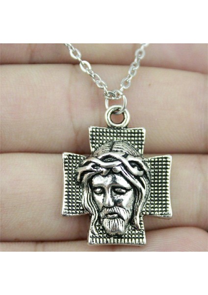 Wyısywg 1 Adet Metal Zincir Erkek Moda Isa Çarmıhta 28X22MM Kolye (Yurt Dışından) fırsatları