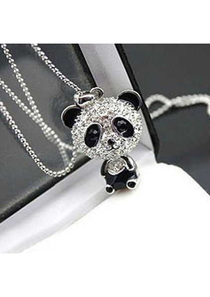 Kadın Moda Vintage Yapay Elmas Sevimli Panda Şekli Zinciri Kolye (Yurt Dışından) fiyatları