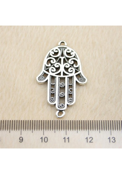 Wyısywg 4 Adet Konnektör Malzemeleri Takı Çift Bilezik Kadınlar Hamsa El Konnektörü Kolye (Yurt Dışından) modelleri