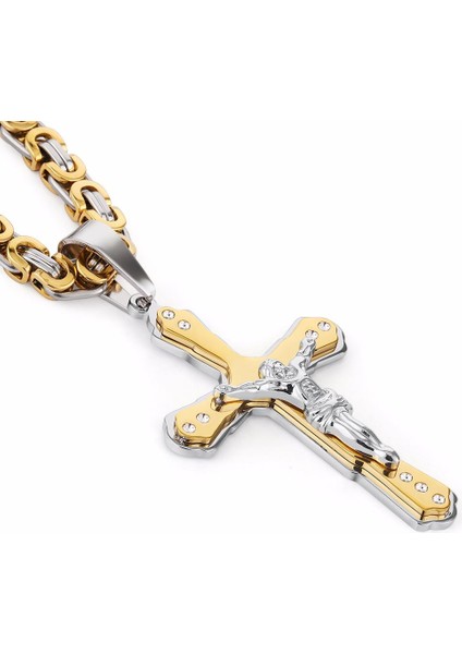 Ler Link Zinciri Moda Paslanmaz Çelik Christian Cross Kolye (Yurt Dışından) fiyatları