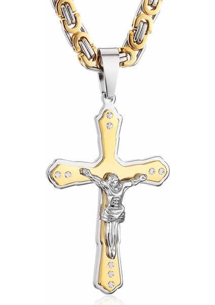 Ler Link Zinciri Moda Paslanmaz Çelik Christian Cross Kolye (Yurt Dışından) modelleri
