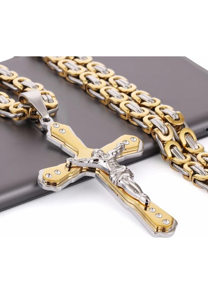 Ler Link Zinciri Moda Paslanmaz Çelik Christian Cross Kolye (Yurt Dışından) indirimleri