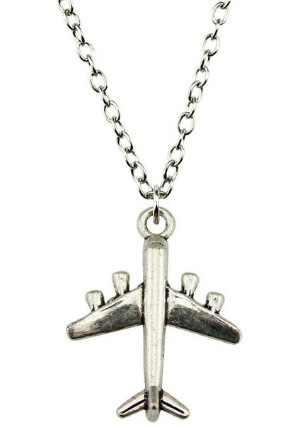 Wyısywg 1 Adet Metal Zincir Erkek Moda Uçak 27X21MM Kolye (Yurt Dışından)