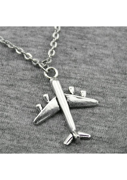 Wyısywg 1 Adet Metal Zincir Erkek Moda Uçak 27X21MM Kolye (Yurt Dışından) modelleri