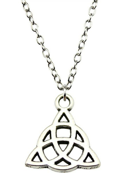 Wyısywg 1 Adet Metal Zincir Vintage El Yapımı Triquetra Sembolü 16X14MM Kolye (Yurt Dışından)