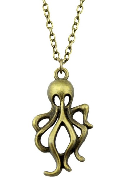Wyısywg 1 Adet Metal Zincir Erkek Moda Ahtapot 12X17MM Kolye (Yurt Dışından)