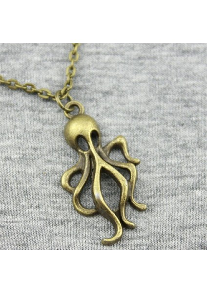 Wyısywg 1 Adet Metal Zincir Erkek Moda Ahtapot 12X17MM Kolye (Yurt Dışından) modelleri