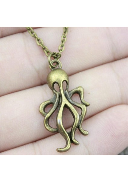 Wyısywg 1 Adet Metal Zincir Erkek Moda Ahtapot 12X17MM Kolye (Yurt Dışından) fırsatları
