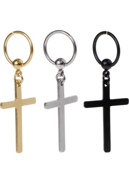 Punk Küpe Çapraz Dangle Kadın Erkek Charms Takı Kadın Erkek Moda Kişilik Kolye (Yurt Dışından) fırsatları