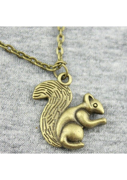 Wyısywg 1 Adet Metal Zincir Vintage El Yapımı Sincap 21X21MM Kolye (Yurt Dışından) modelleri