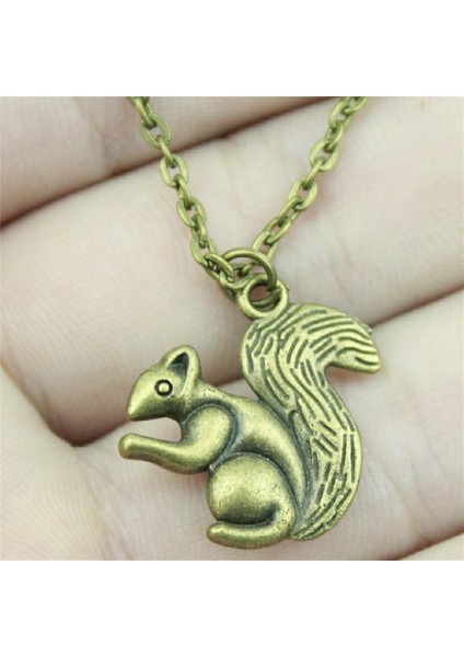 Wyısywg 1 Adet Metal Zincir Vintage El Yapımı Sincap 21X21MM Kolye (Yurt Dışından) fırsatları