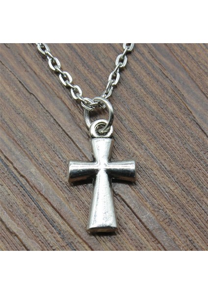 Wyısywg 1 Adet Metal Zincir El Yapımı Erkekler Çapraz 19X11MM Kolye (Yurt Dışından)