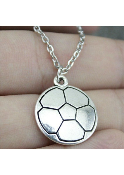 Wyısywg 1 Adet Metal Zincir Kadın Takı Futbol 22X19MM Kolye (Yurt Dışından) fırsatları
