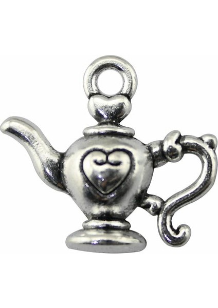 Wyısywg 6 Adet Charm Metal Charms Çaydanlık 21X19MM Takı Bulgular Bileşenleri Için Malzemeleri B10472 Kolye (Yurt Dışından)