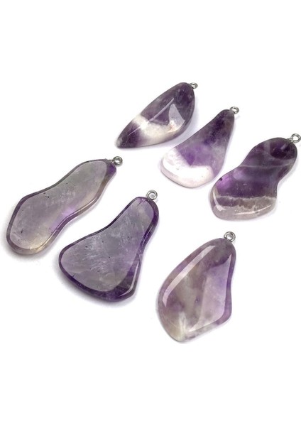 Düzensiz Ametist Charms Aşk Küpe Zanaat Takı Yapımı Için Romantik Kolye (Yurt Dışından) modelleri