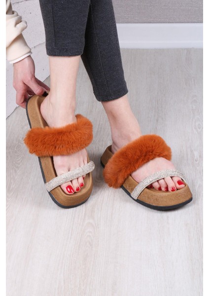 Kadın Günlük Taşlı Peluş Terlik TS1133 modelleri