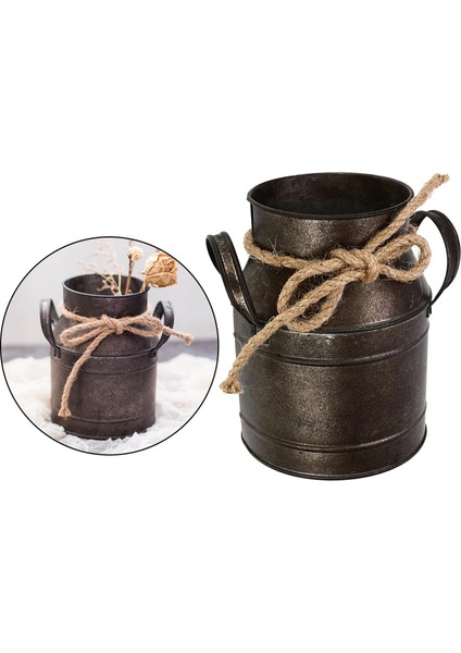Dekoratif Kova Saksı Retro Çiçek Vazo Bahçe Bitki Flowerpot (Yurt Dışından)
