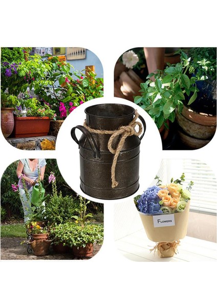 Dekoratif Kova Saksı Retro Çiçek Vazo Bahçe Bitki Flowerpot (Yurt Dışından)