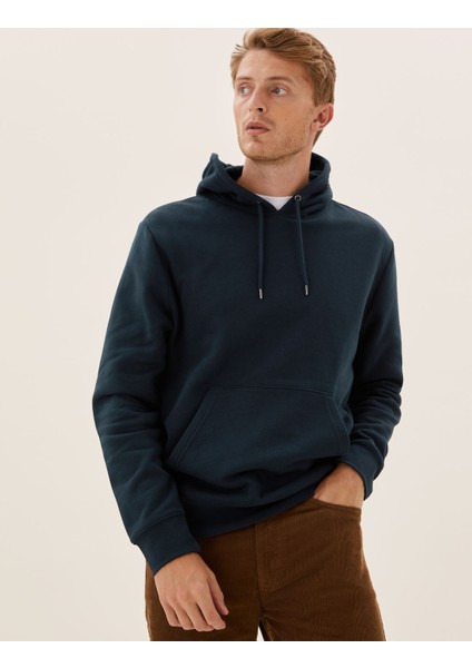 Marks & Spencer Saf Pamuklu Kapüşonlu Sweatshirt