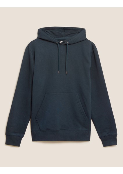 Marks & Spencer Saf Pamuklu Kapüşonlu Sweatshirt