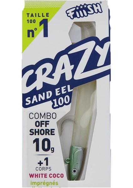 Crazy Sandeel CSE100 CSE509 Combo Off Shore 10 gr - White Coco