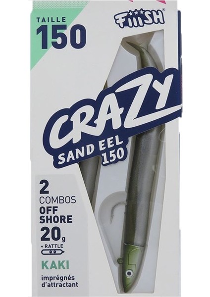 Crazy Sandeel CSE150 CSE802 Double Combo Off Shore 20 gr - Kaki