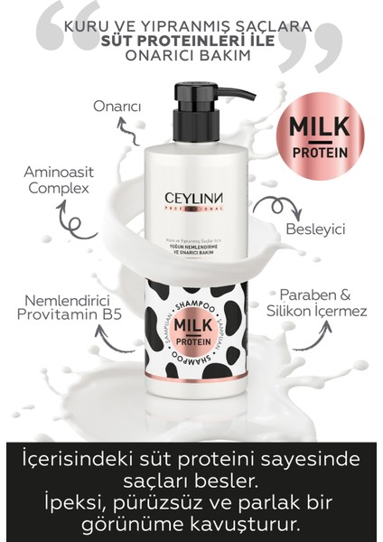 Milk Protein Şampuan Silikonsuz 500 ml