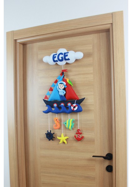 Ege Isimli Denizci Bebek Odası Kapı Süsü