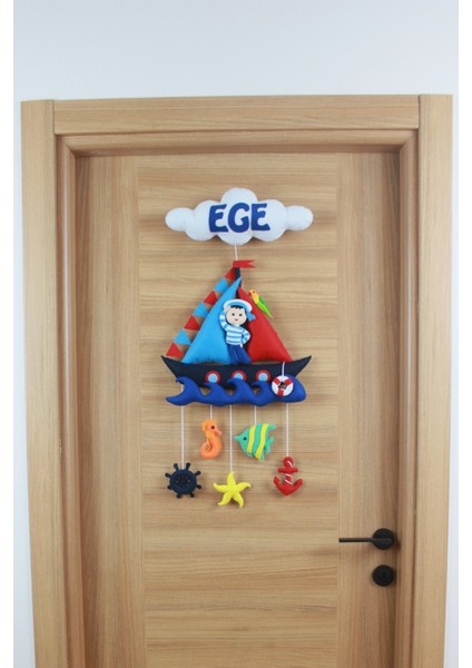 Ege Isimli Denizci Bebek Odası Kapı Süsü