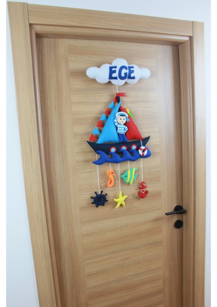 Ege Isimli Denizci Bebek Odası Kapı Süsü