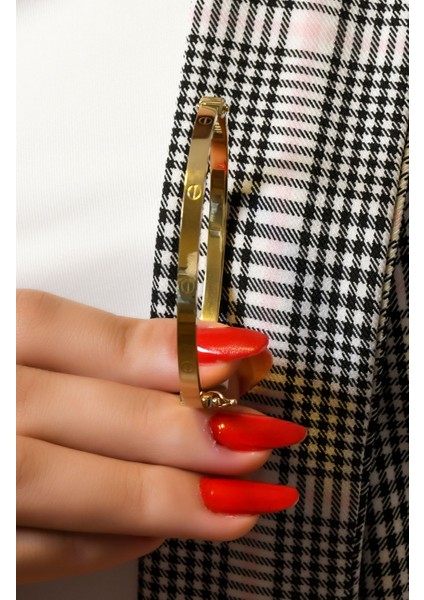 Kilitli Kelepçe Bilezik 14 Ayar A066146 modelleri