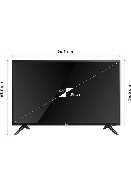 YE-43020D1 43" 109 Ekran Uydu Alıcılı Full HD LED TV fiyatları