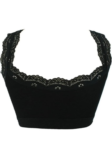 Kadın Pamuklu Dantelli Içi Pedli Toparlayıcı Toplayıcı Büyük Beden Ribana Kalın Askılı Sütyen fırsatları