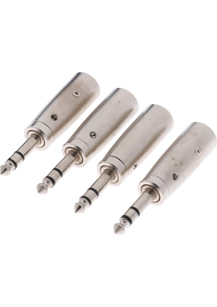 4 Paket Xlr Erkek Fişi 3 Pin ile 6.35 mm. Stereo Jak Fişi Mikrofon Adaptörü (Yurt Dışından)