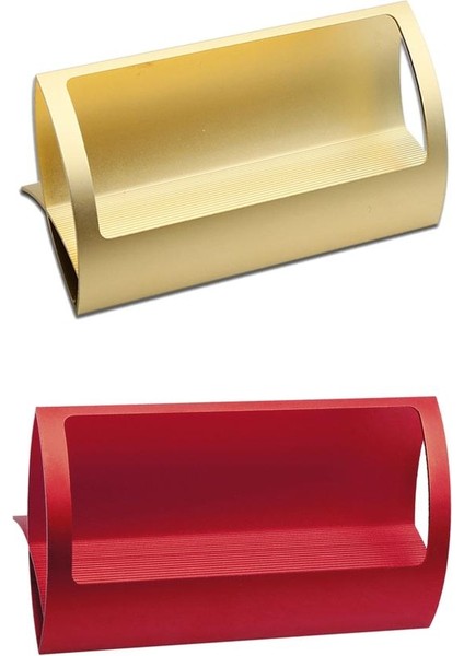 Tasarlanma Için 2x Alüminyum Alaşım Masaüstü Kartvizit Tutucu (Yurt Dışından)