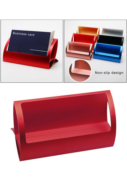 Tasarlanma Için 2x Alüminyum Alaşım Masaüstü Kartvizit Tutucu (Yurt Dışından) indirimleri