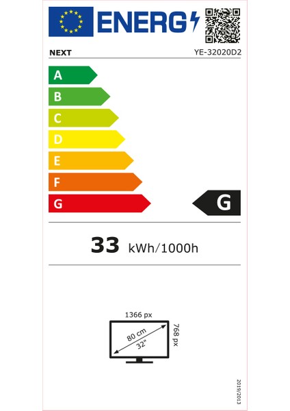 YE-32020 32" 81 Ekran Uydu Alıcılı HD Ready LED TV