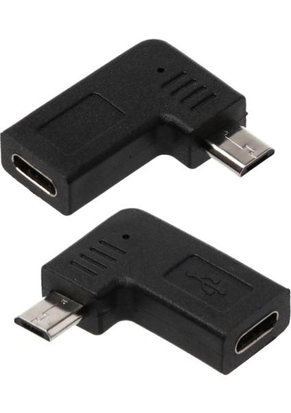 90 Derece Mikro USB Erkek Tip C Kadın Adaptörü İçin, (Yurt Dışından)