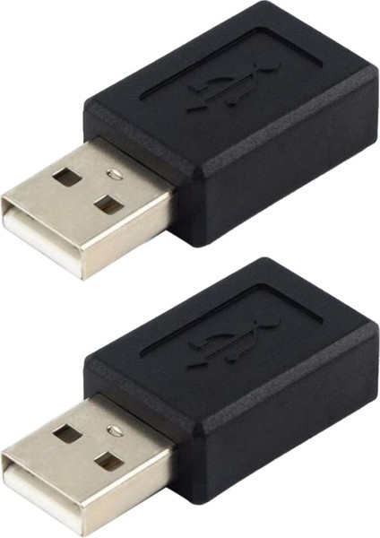 2 Parça USB 2.0 Tip-A Erkek-Mikro USB Pın Dişi Fiş Adaptör Dönüştürücü (Yurt Dışından)
